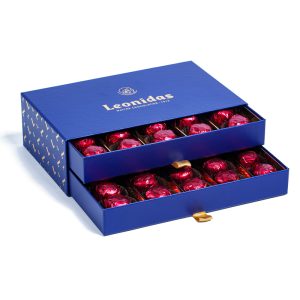 Χάρτινο κουτί Drawer Box Leonidas με 670γρ σοκολατάκια Cerise