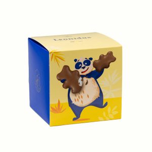 Κουτί χάρτινο κύβος (παιδικό σχέδιο) με 400γρ σοκολατάκια πραλίνες Gianduja Leonidas